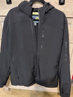 Xersion Men's Black Hooded Performance Jacket